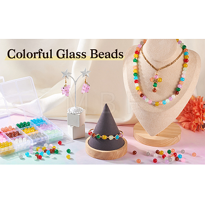 360Pcs 12 Style Imitation Jade Glass Beads Strands DGLA-CW0001-01-1