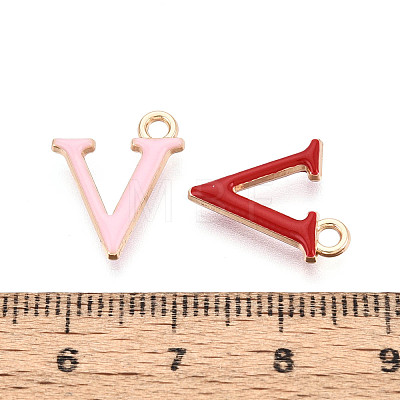 Rack Plating Alloy Enamel Pendants ENAM-T024-53V-G-1