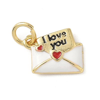 Brass Enamel Charms KK-A273-08G-01-1