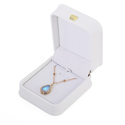 PU Leather Necklace Pendant Gift Boxes LBOX-TADJ0001-01C-1