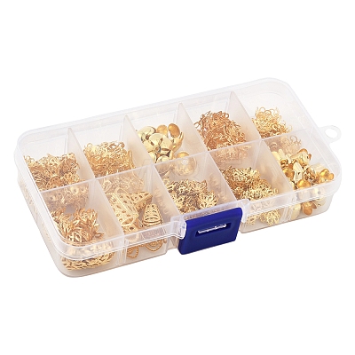 Plated Iron Bell Filigree Bead Caps IFIN-FS0001-51-1