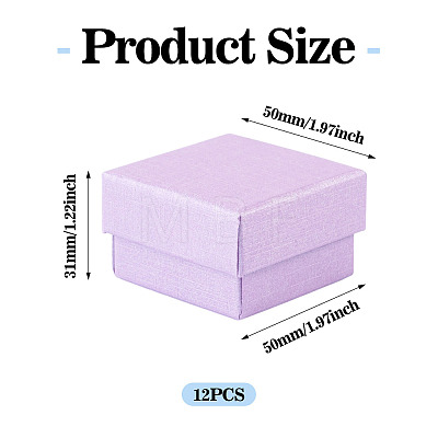 12Pcs Paper Packing Ring Boxes CON-TA0001-42B-1