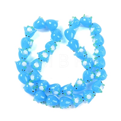 Handmade Lampwork Beads Strands LAMP-P066-03-1