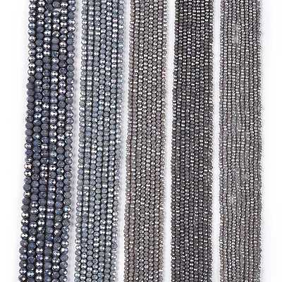 Electroplate Glass Beads Strands EGLA-A044-P6mm-B10-1