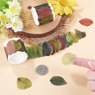 Autumn Leaf Paper Tape Stickers for Card Making DIY-TAC0032-23D-1