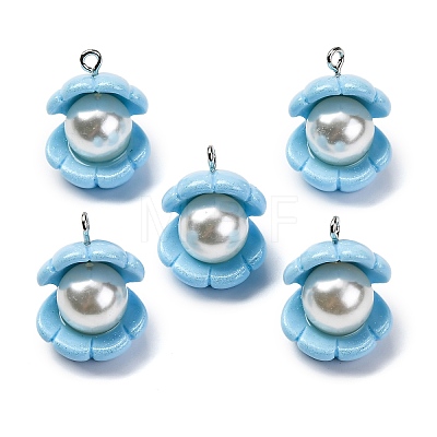 Opaque Resin Pendants RESI-P043-01P-04-1