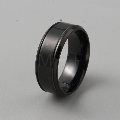 201 Stainless Steel Plain Band Ring for Men RJEW-WH0011-13B-1