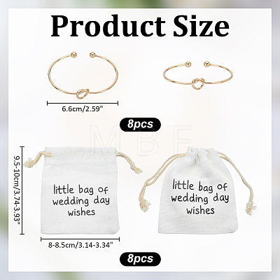 8Pcs Iron Heart Open Cuff Bangle for Women BJEW-WR0001-04B-1