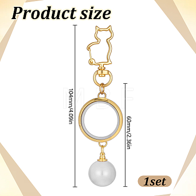Glass Openable Perfume Bottle Pendant Decorations HJEW-DR00317-1