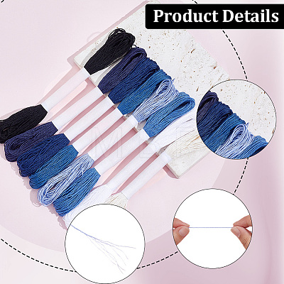 8 Skeins 8 Colors Cotton Embroidery Threads OCOR-CY0004-72-1