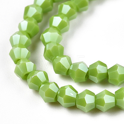 Opaque Solid Color Electroplate Glass Beads Strands EGLA-A039-P2mm-A21-1