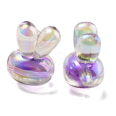 UV Plating Rainbow Iridescent Acrylic Beads X1-PACR-E001-05E-1