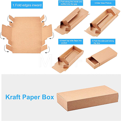 Kraft Paper Folding Box CON-WH0010-01I-D-1