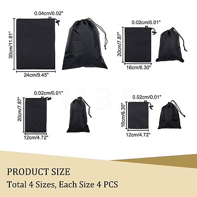  16Pcs 4 Styles Polyester Bags ABAG-NB0001-64-1