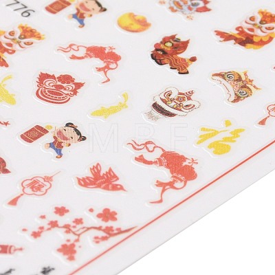 Chinese Style Nail Decals Stickers MRMJ-R088-35-M-1
