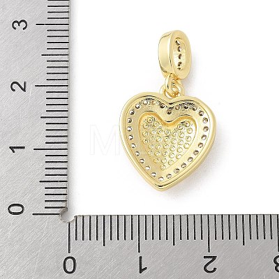 Brass Micro Pave Cubic Zirconia Pendants KK-P294-28G-02-1