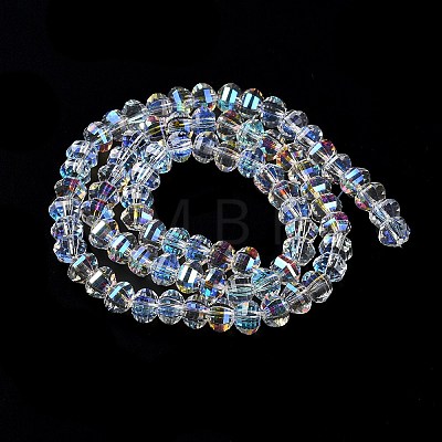 Transparent Electroplate Glass Beads Strands GLAA-Q099-C01-13-1-1