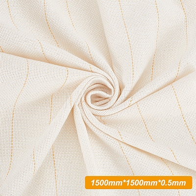 60% Polyester & 40% Cotton Punch Embroidery Fabric DIY-WH0453-32-1