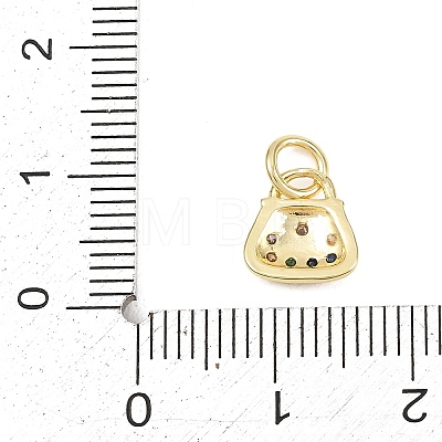 Brass Micro Pave Clear Cubic Zirconia Charms LS-KK-F938-03G-1