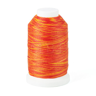 1 Roll Gradient Color Segment Dyed Round Waxed Polyester Cord YC-TADJ0001-03B-1