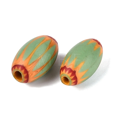 Handmade Millefiori Glass Barrel Beads LA-N002-15E-1