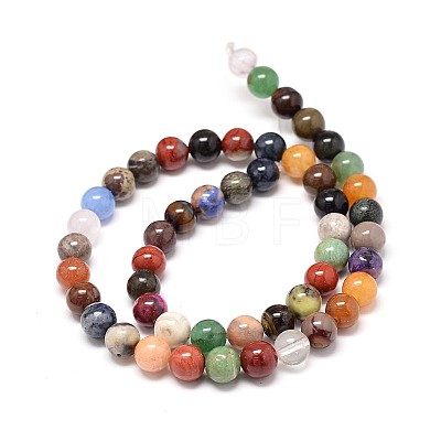 Natural Mixed Stone Bead Strands X-G-P075-31-10mm-1