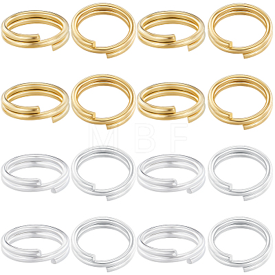 Beebeecraft 80Pcs 2 Colors Brass Split Rings KK-BBC0014-04A-1