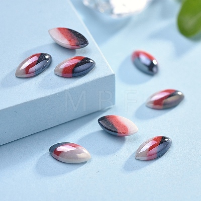 Opaque Glass Cabochons GGLA-S038-03D-5x10-1