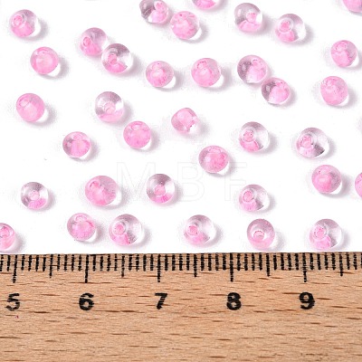 6/0 Inside Colours Transparent Glass Seed Beads SEED-T007-07G-1