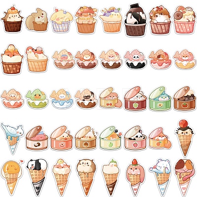 Food Theme PVC Plastic Sticker Labels STIC-PW0005-09-1