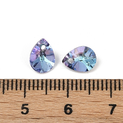 Faceted K9 Glass Rhinestone Charms RGLA-F053-E-001VL-1