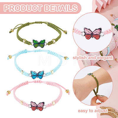 12Pcs 3 Style Nylon Cord Bracelets Making BJEW-HS00014-1