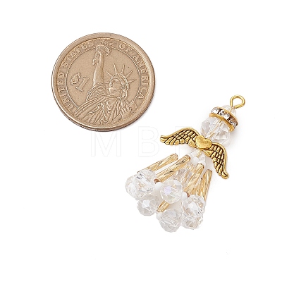 Handmade Glass Seed Beaded Angel Pendants PALLOY-MZ00499-02-1