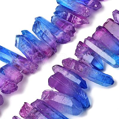 Two Tone Natural Quartz Crystal Beads Strands G-Z131-K01-04-1