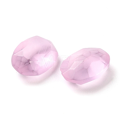 Frosted Glass Rhinestone Cabochons RGLA-G022-05A-223-1