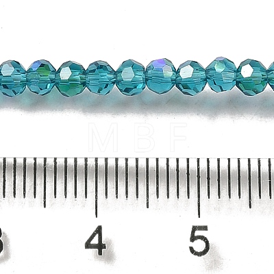 Electroplate Transparent Glass Beads Strands EGLA-A035-T3mm-L12-1