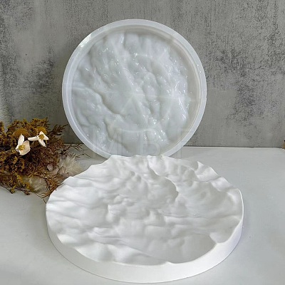 Ocean Wave Effect Flat Round Jewelry Plate DIY Silicone Molds SIMO-C008-02B-1