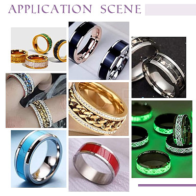 Unicraftale 14Pcs 7 Style 201 Stainless Steel Engravable Grooved Finger Ring for Men Women RJEW-UN0002-34-1
