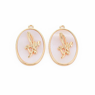 Brass Birth Floral Pendants LS-KK-S364-283-1