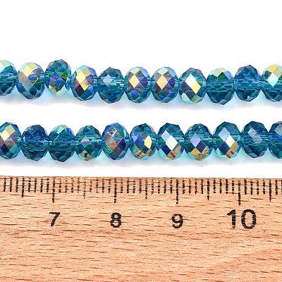 Electroplate Transparent Glass Beads Strands EGLA-A046-01B-10-1