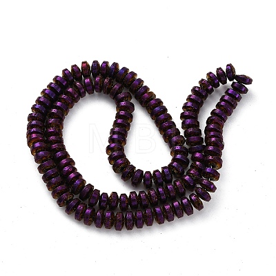 Electroplated Natural Lava Rock Beads Strands G-A256-E01-01I-1