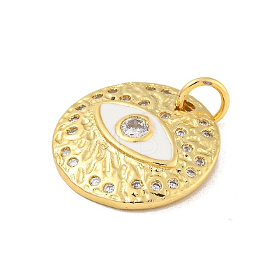 Rack Plating Brass Micro Pave Cubic Zirconia Pendants KK-P277-26G-02-1