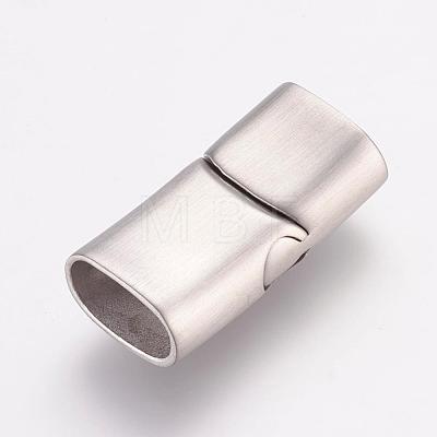304 Stainless Steel Magnetic Clasps with Glue-in Ends STAS-K145-25P-1