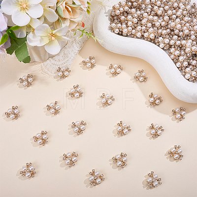 120Pcs Alloy Resin Cabochons ALRI-ME0001-04G-1