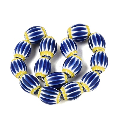 Handmade Millefiori Glass Barrel Beads LA-N002-19B-1