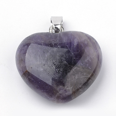 Natural Amethyst Pendants X-G-S219-18D-1