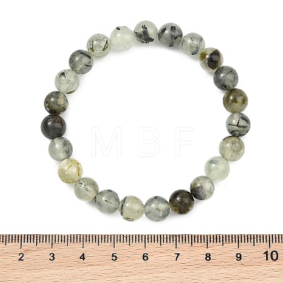 Natural Prehnite Beads Stretch Bracelets for Women Men BJEW-JB13592-1