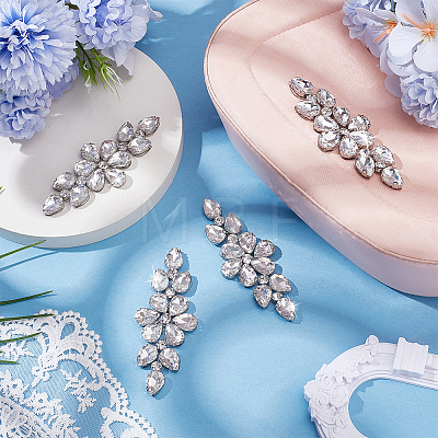 Rhinestone Clothing Patches PATC-WH0028-027P-1