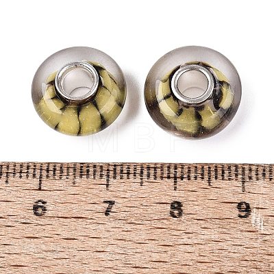Handmade Lampwork & Brass Core European Beads LAMP-N044-01S-04-1