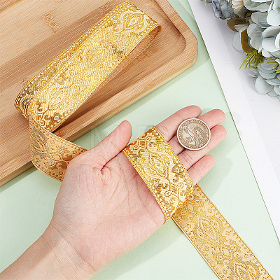 8 Yards Ethnic Style Polyester Ribbon OCOR-WH0085-23-1